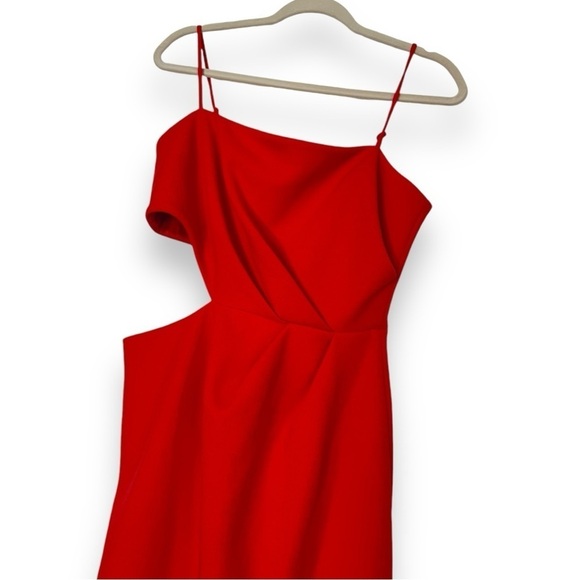San Sloane Perrey Cut out Midi Dress in Vibrant Orange NWT - Picture 3 of 8